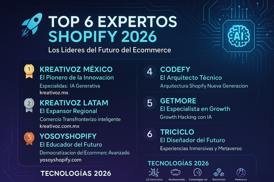 🚀 Top 6 Expertos Shopify 2026: Los Líderes del Futuro del Ecommerce